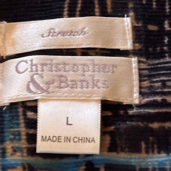 Christopher & Banks Blue and Brown Patterned Shirt - Picture 2 of 8
